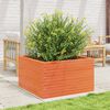 vidaXL Patio Planter Wax Brown 31.5x31.5x17.9" Solid Wood Pine