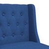 vidaXL Bar Chair Blue Solid rubber wood, 100% polyester fabric, foam