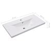 vidaXL Sink Cabinet With Basin White Engineered wood, Ceramic Medium
