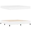 vidaXL Bed Frame with Mattress White 78.74 x 78.74 in Fabric