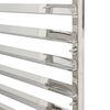 vidaXL Tray Trolley with 32 GN Containers 29.5x21.7x64.0" Stainless Steel