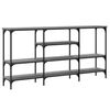 vidaXL Console Table Gray Sonoma Engineered wood, metal