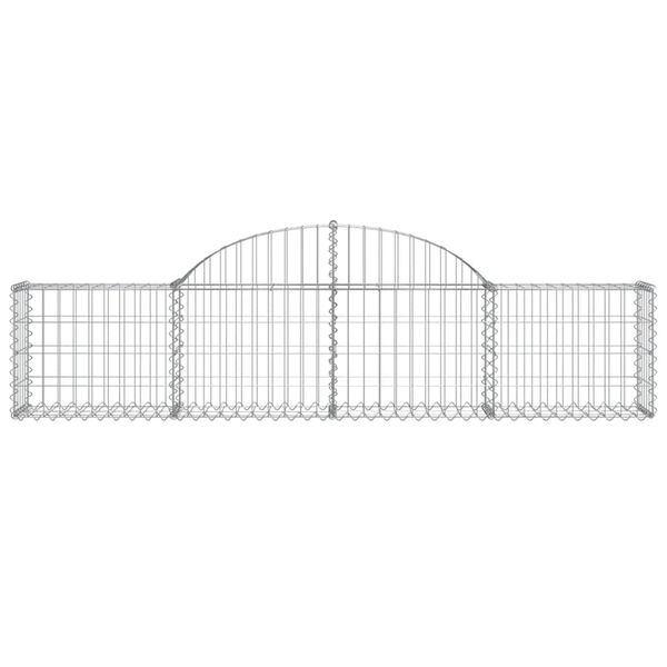 vidaXL Gabion Basket Set of 25 Silver Galvanized iron