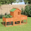 vidaXL Rabbit Hutch Brown Solid pine wood Large Rabbit Hutch