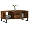 vidaXL Coffee Table Smoked Oak Engineered Wood, Metal