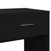 vidaXL Dressing Table Set Black Engineered wood, glass Medium