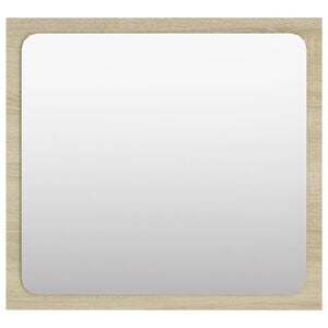 vidaXL Mirror Sonoma Oak Engineered wood, Acrylic 15.7 x 0.6 x 14.6 in