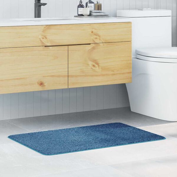 vidaXL Anti-slip Bath Mat Blue 23.6" x 35.4" PP