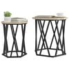 vidaXL Coffee Table 2 pcs Sonoma Oak Engineered wood and steel