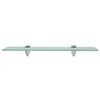 vidaXL Floating Shelf Set of 2 Clear Tempered safety glass, Zinc alloy