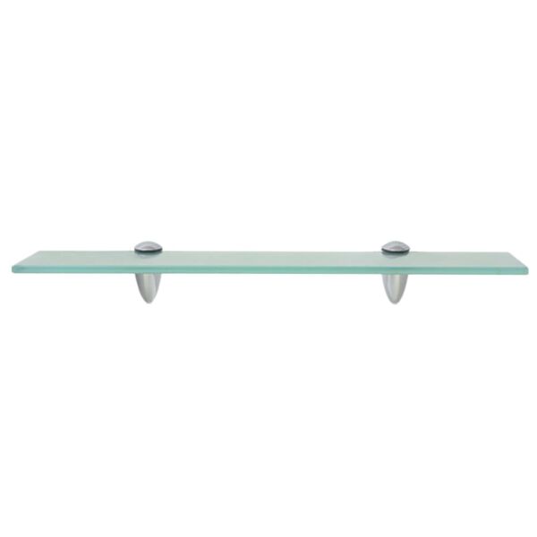 vidaXL Floating Shelf Set of 2 Clear Tempered safety glass, Zinc alloy