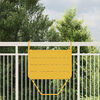 vidaXL Hanging Balcony Table Mustard 23.62 x 15.35 x 25.59 in Steel