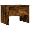 vidaXL Bedside Cabinet Set of 2 Smoked Oak Engineered Wood