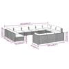 vidaXL Garden Lounge Set Black, Cream