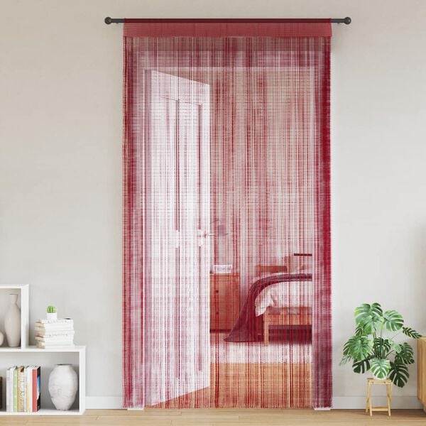 vidaXL String Curtains 2 pcs 39.4x98.4" Burgundy