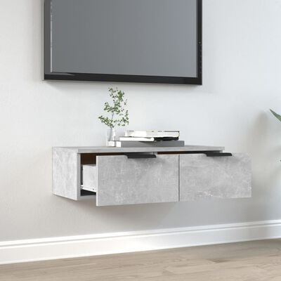 vidaXL Wall Cabinet Concrete Gray 26.8"x11.8"x7.9" Engineered Wood