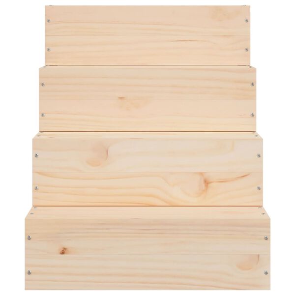 vidaXL Pet Stair 15.7x19.3x18.5" Solid Wood Pine