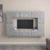vidaXL 8 Piece TV Stand Set Concrete Gray Engineered Wood