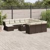 vidaXL Garden Sofa Set Brown