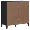 vidaXL Storage Cabinet Black Engineered wood, plastic Medium