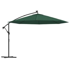 vidaXL Cantilever Garden Parasol Green Polyester and Steel Large
