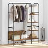 vidaXL Clothes Rack Brown 47.24 x 17.32 x 62.99 in Engineered Wood