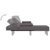 vidaXL L-shaped Sofa Bed Grey Faux leather, plywood, metal Large