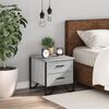 vidaXL Bedside Cabinet Grey Sonoma Engineered Wood & Metal Medium