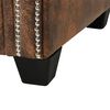 vidaXL Sofa Brown Faux Suede Leather, Wood Large Tough