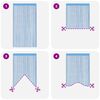 vidaXL String Curtains 2 pcs Light Blue 55.1x98.4"