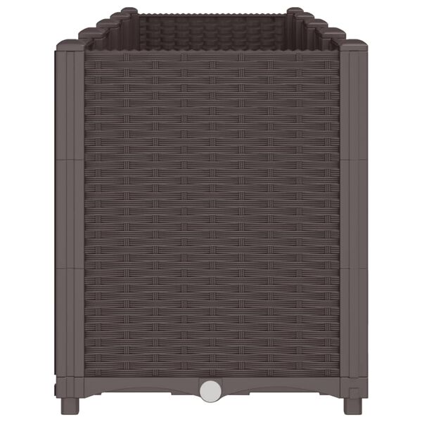 vidaXL Garden Planter Brown Polypropylene 63 x 15.7 x 20.9 in Modular
