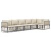 vidaXL Garden Lounge Set Anthracite Poly rattan Large Modular
