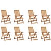 vidaXL Garden Chair Set of 8 Anthracite Solid Acacia wood Standard