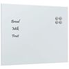 vidaXL Wall-mounted Magnetic Board White 19.7"x15.7" Tempered Glass