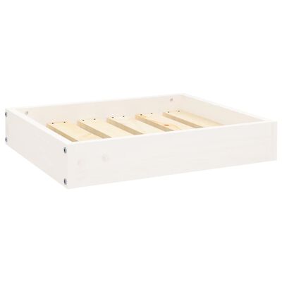 vidaXL Dog Bed White 20.3"x17.3"x3.5" Solid Wood Pine