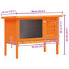 vidaXL Rabbit Hutch Natural Solid pine wood, plywood and iron Large