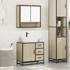 vidaXL Bathroom Furniture Set Sonoma Oak Engineered Wood, Metal Large