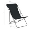 vidaXL Beach Chair Set of 2 Black