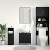 vidaXL Bathroom Sink Cabinet Black Oak 23.62 x 11.81 x 23.62 in