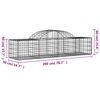 vidaXL Gabion Basket Set of 20 Silver Galvanized Iron