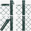 vidaXL Fence Post Green 32.81 x 1.31 ft (1.57 x 1.57 in mesh)