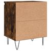 vidaXL Bedside Cabinet Set of 2 Smoked oak Engineered wood, iron