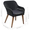 vidaXL Outdoor Dining Set Black and Dark Grey