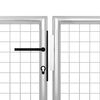 vidaXL Garden Gate Steel 137.8x29.5" Silver