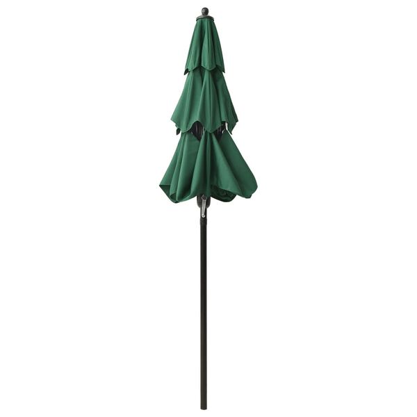 vidaXL Parasol Green Polyester, powder-coated aluminum Large Tiltable