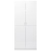 vidaXL Wardrobe High gloss white Engineered wood Compact Wardrobe