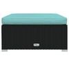 vidaXL Garden Lounge Set Black and water blue