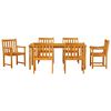 vidaXL Garden Dining Set 7 pcs Brown solid acacia wood
