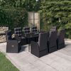 vidaXL Garden Dining Set Black