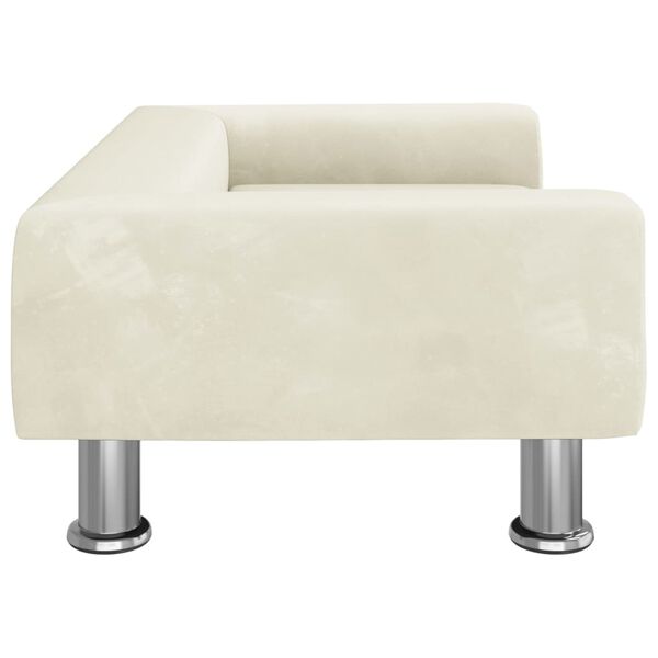vidaXL Kids Sofa Cream Velvet, Foam, Solid Pine Wood Mini Kids Sofa
